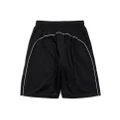 Balenciaga logo-print cotton track shorts - Black