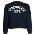 CHOCOOLATE logo-print cotton-jersey sweatshirt - Blue