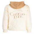 CHOCOOLATE quilted logo-embroidered jacket - Neutrals