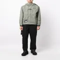 izzue patch-details padded hooded jacket - Green
