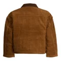 CHOCOOLATE logo-embroidered corduroy bomber jacket - Brown