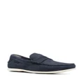 TOM FORD logo-appliqué leather loafers - Blue