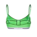 Dsquared2 logo-underband seam-detail sports bra - Green