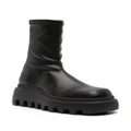 Vic Matie Saudi embossed-logo ankle boots - Black