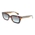 MISSONI EYEWEAR tortoiseshell-effect square-frame sunglasses - Brown