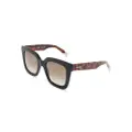 MISSONI EYEWEAR tortoiseshell-effect square-frame sunglasses - Black