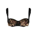 Dolce & Gabbana leopard-print balconette bra - Neutrals