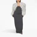 Dolce & Gabbana KIM DOLCE&GABBANA feather-trim bolero jacket - Grey