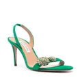Aquazzura 110mm crystal-ball sandals - Green
