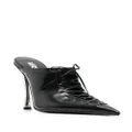 Versace 110mm lace-up leather mules - Black