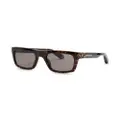 Philipp Plein Hexagon rectangular-frame sunglasses - Brown