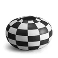 L'Objet small Damier checkerboard vase (20cm) - Black