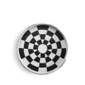 L'Objet Damier porcelain round platter (42cm) - Black