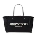 Jimmy Choo Avenue shearling tote bag - Black