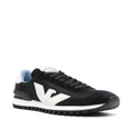 Emporio Armani logo-patch panelled sneakers - Blue