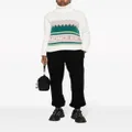 Moncler intarsia roll-neck wool jumper - White
