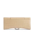 Balenciaga Hourglass crocodile-effect leather wallet - Neutrals