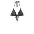 Jimmy Choo Ariah logo-print bikini top - Black