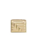 Jimmy Choo Hanne quilted metallic leather wallet - Gold