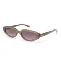 MISSONI EYEWEAR cat-eye frame gradient-lenses sunglasses - Brown