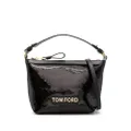 TOM FORD logo-plaque sequin tote bag - Black