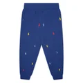 Ralph Lauren Kids Polo Pony-embroidered cotton track pants - Blue