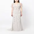 Jenny Packham Sofie crystal-embellished gown - Grey
