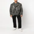 Golden Goose leather stud-detailing jacket - Black