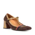 Chie Mihara Odaina 85mm suede Mary Jane pumps - Brown
