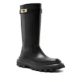 Dolce & Gabbana logo-plaque knee-high boots - Black