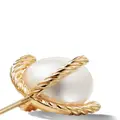 David Yurman 18kt yellow gold Solari pearl and diamond stud earrings - White