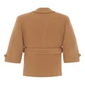 Saint Laurent double-breasted tied-waist coat - Brown