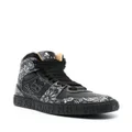 Philipp Plein paisley-print high-top leather sneakers - Black
