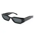Philipp Plein logo-engraved square-frame sunglasses - Black