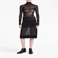 Proenza Schouler semi-sheer chiffon skirt - Black