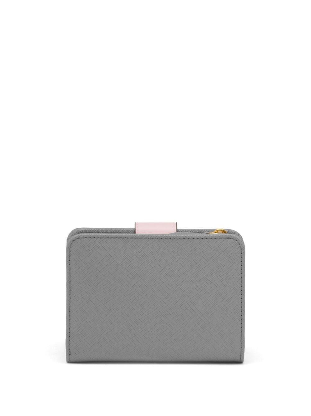 Prada small Saffiano leather wallet - Grey