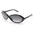 TOM FORD Eyewear Jada oversized-frame sunglasses - Black