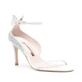 Sophia Webster Mariposa 100mm crystal-embellished sandals - White