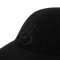 Jil Sander embroidered-logo cashmere cap - Black