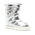 Moncler Gaia Pocket padded laminated boots - Silver