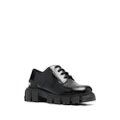 Love Moschino logo-patch faux-leather oxford shoes - Black