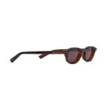 Zegna marbled-pattern round-frame sunglasses - Brown
