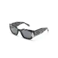 Philipp Plein marbled square-frame sunglasses - Black