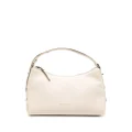 Brunello Cucinelli logo-stamp leather top-handle bag - White