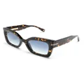 Marc Jacobs Eyewear tortoiseshell-effect rectangular-frame sunglasses - Brown
