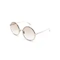 Linda Farrow round-frame metallic sunglasses - Gold