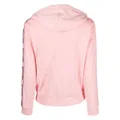 Moschino embossed-logo drawstring hoodie - Pink