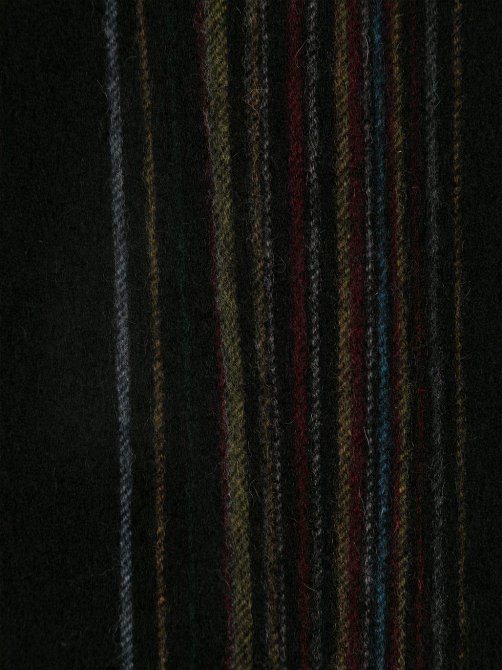 Paul Smith Signature Stripe fringed scarf - Black