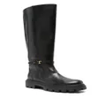 Tod's leather knee-high boots - Black