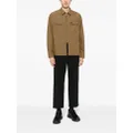 Fred Perry logo-embroidered shirt jacket - Brown